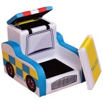 Fotoliu Masina de Politie  cadru de lemn si 2 compartimente de stocare Police Car Sofa